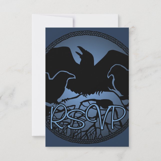 Raven Art RSVP Personalised Native Art Card (Front)