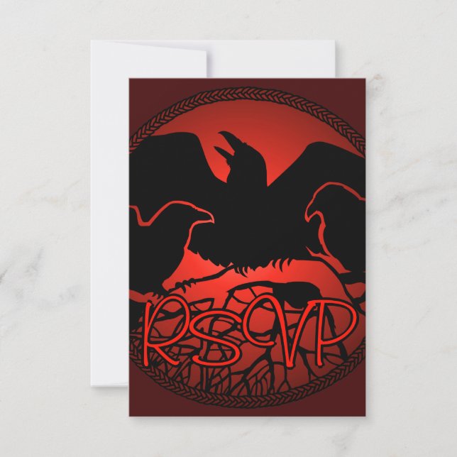 Raven Art RSVP Personalised Native Art Card (Front)