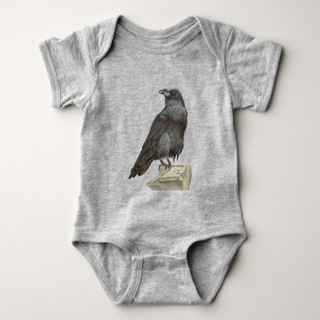 Raven Baby Bodysuit (Front)