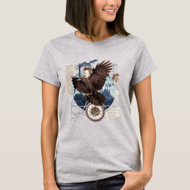 Raven Bird Collage T-Shirt (Front)