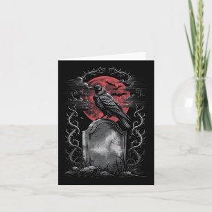 Raven Bird Gothic Raven Art Cemetery Fantasy Card