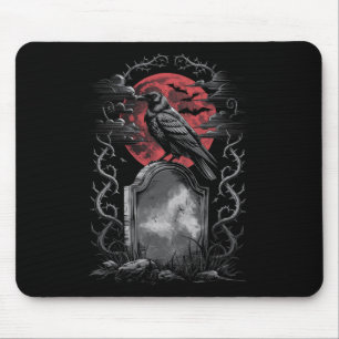 Raven Bird Gothic Raven Art Cemetery Fantasy Mouse Mat