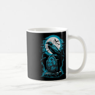 Raven Bird Gothic Spooky Graveyard Coffee Mug