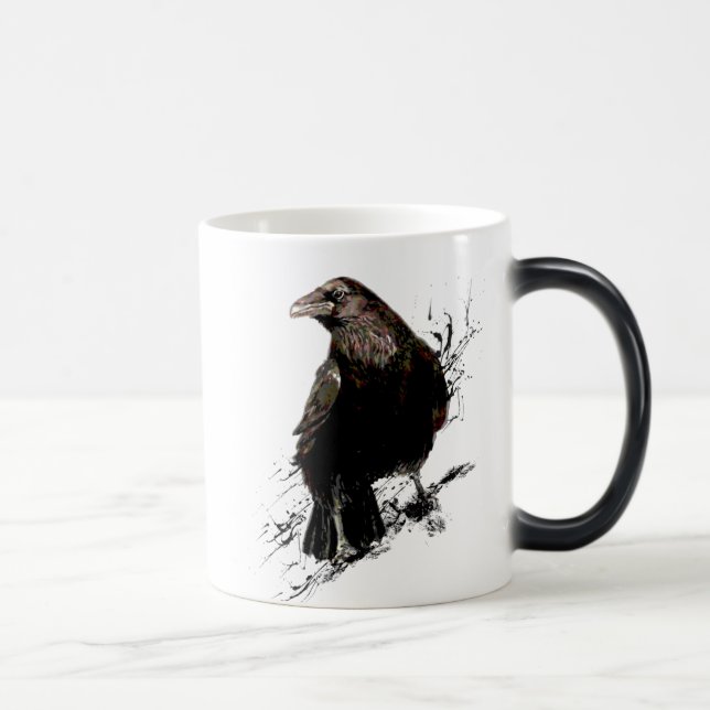 Raven Bird Graphic Art Wildlife Animal Art Magic Mug (Right)