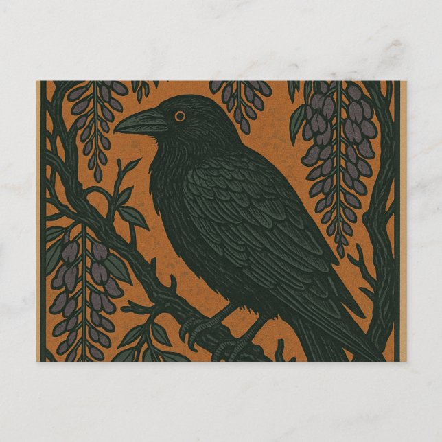 Raven Bird                                         Holiday Postcard (Front)