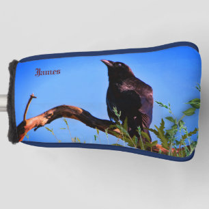 Raven Black Bird Putter  Golf Head Cover