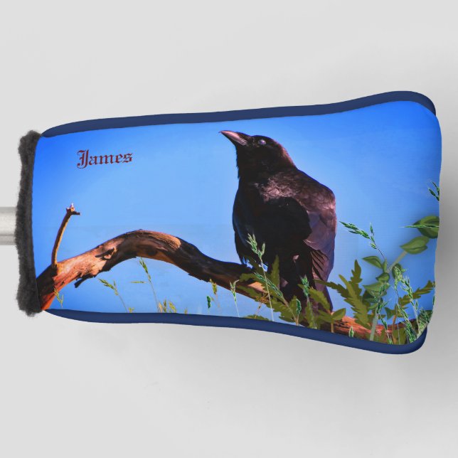 Raven Black Bird Putter  Golf Head Cover (Front)