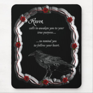Raven Calling Mouse Mat