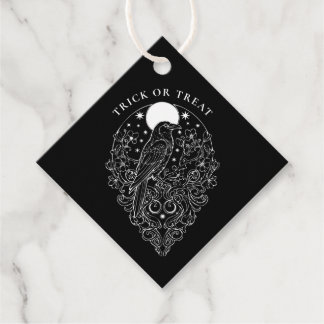 Raven Celestial Halloween Trick or Treat Gift Tags
