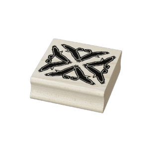 Raven Circle - Black Ravens Rubber Stamp