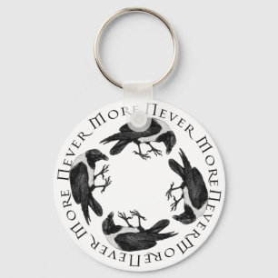 Raven Circle Key Ring