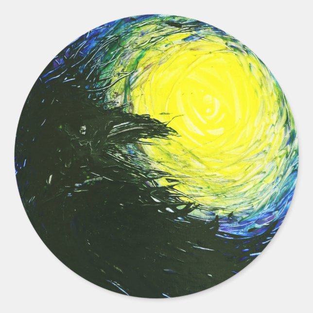 Raven Classic Round Sticker (Front)
