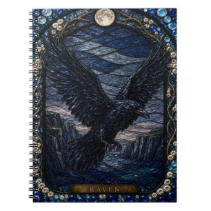 Raven Cliff Roost Illumina Stained Glass Notebook