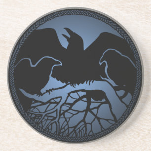 Raven Coaster Raven Gift Raven & Crow Art Decor