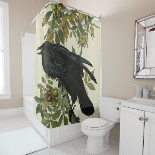 Raven (Common Raven) from Audubon Birds of America Shower Curtain
