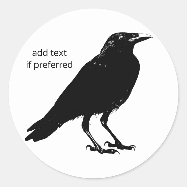 Raven Corvid Bird Stickers (Front)