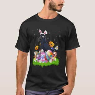 Raven Crow Bird Easter Egg Hunt Bunny Ear Easter S T-Shirt