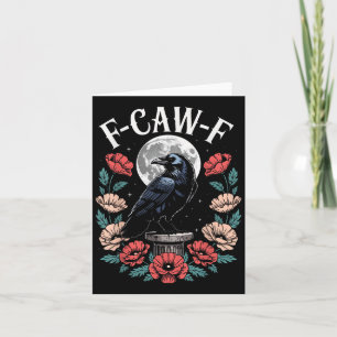 Raven Crow F-craw-f Halloween Bird Fcawf Gothic Sp Card