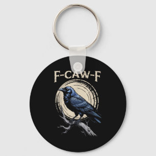 Raven Crow F-craw-f Halloween Bird Fcawf Gothic Sp Key Ring