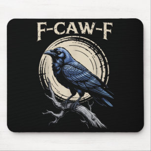 Raven Crow F-craw-f Halloween Bird Fcawf Gothic Sp Mouse Mat