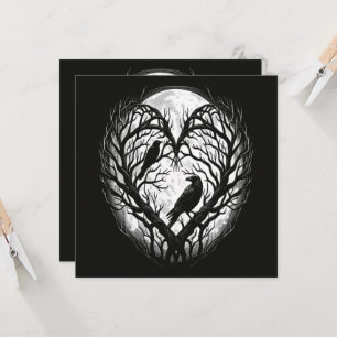 Raven Crow Heart Tree