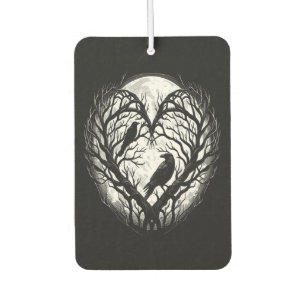 Raven Crow Heart Tree  Car Air Freshener