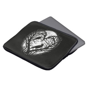 Raven Crow Heart Tree Laptop Sleeve