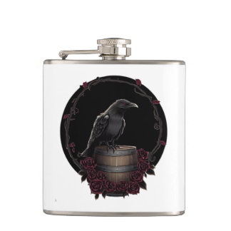 Raven/Crow Whiskey Flask