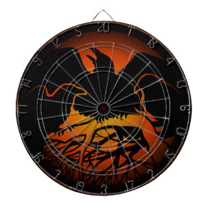 Raven Dartboard Cool Tribal Raven Art Dartboard