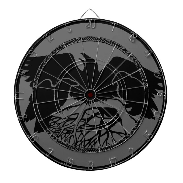 Raven Dartboard Cool Tribal Raven Art Dartboard (Front)