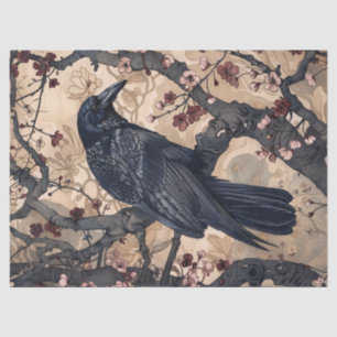 Raven Decoupage Tissue Paper for Furniture