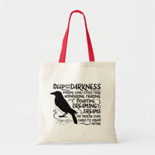 Raven (Deep Into That Darkness) by Edgar Allan Poe Tote Bag