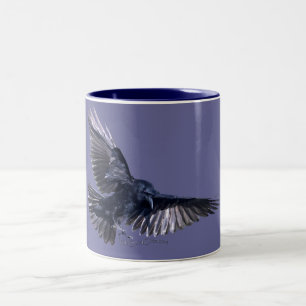 Raven Descending Two-Tone Coffee Mug