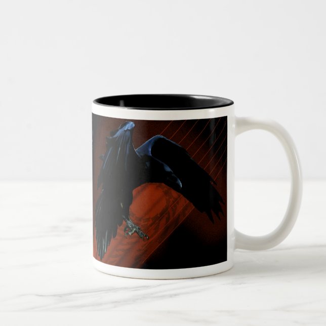 Raven Descent II Two-Tone Coffee Mug (Right)