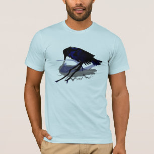 Raven Drinking Water with His ReflectionT-Shirt T-Shirt
