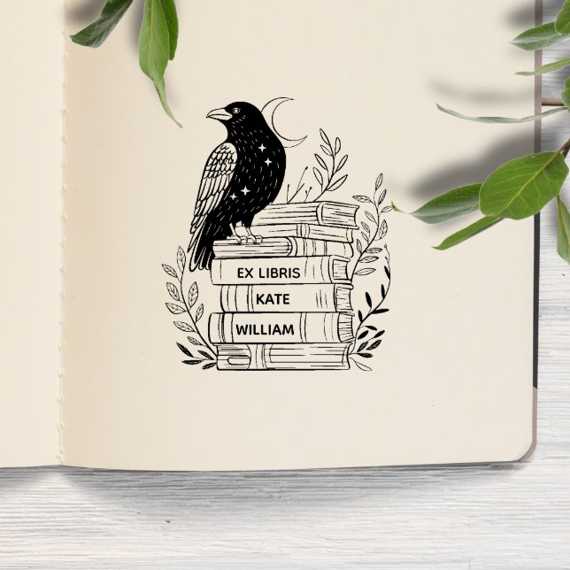 Raven Ex libris Self-inking Stamp (Creator Uploaded)