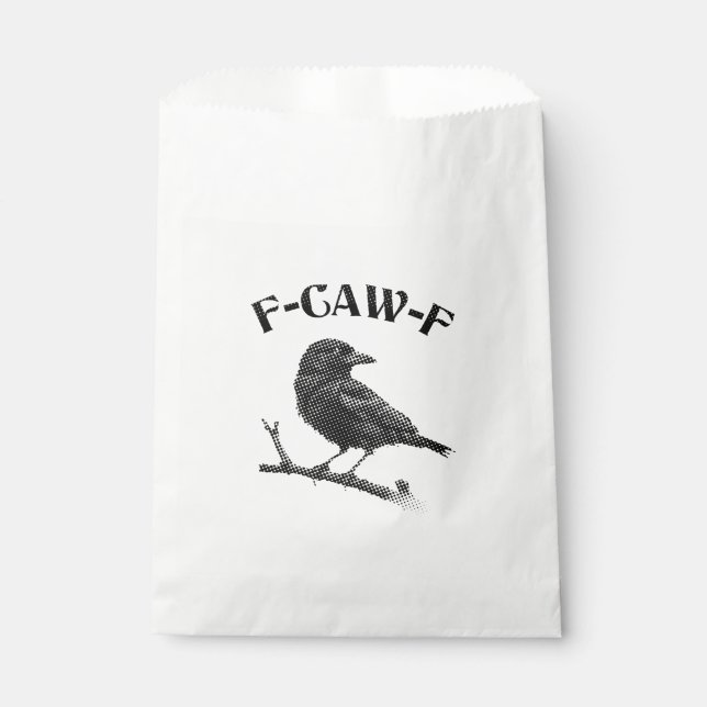 Raven F-CAW-F Halloween Minimalist Favour Bags (Front)