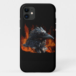 Raven Flames Wiccan Gothic Design Case-Mate iPhone Case