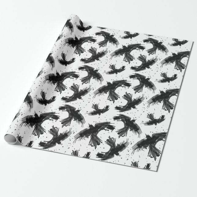 Raven Flight Wrapping Paper (Unrolled)