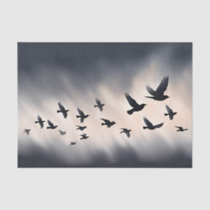 Raven flying storm Decouapge Tissue Paper