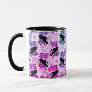 Raven Full Moon All Over Pattern Coffee Mug