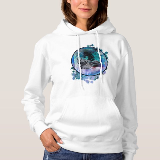 RAVEN FULL MOON NIGHT FLIGHT HOODIE (Front)