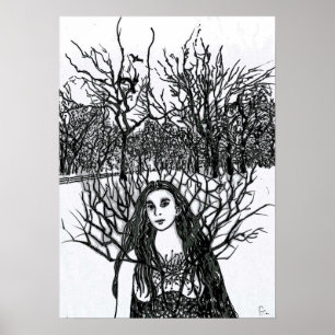Raven Girl Poster