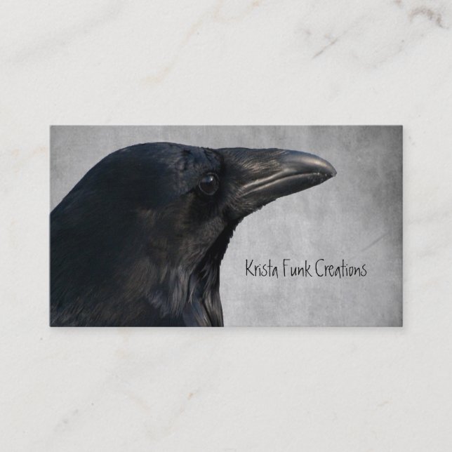 Raven Glamour Shot Business Card (Front)