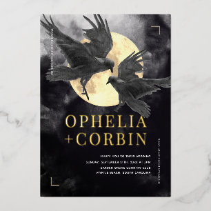 Raven & Golden Moon Black Gothic Wedding