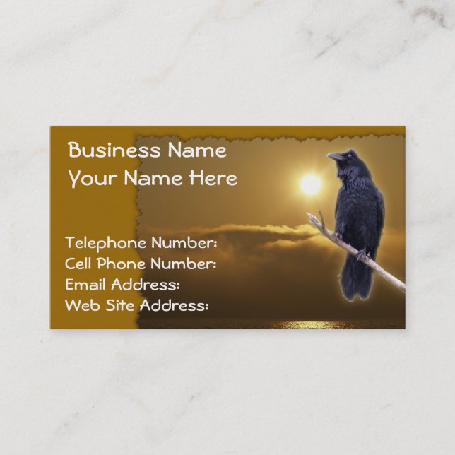 RAVEN & GOLDEN SUNLIGHT Business Cards (Front)