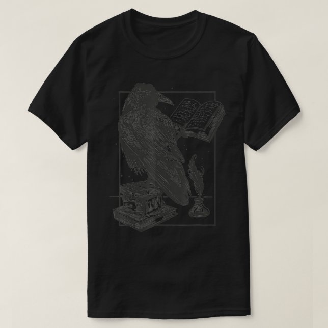 Raven Goth Dark Academic Magic Gothic Crow Occult  T-Shirt (Design Front)