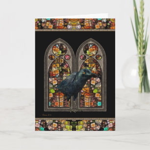 Raven Gothic Blank Inner Greeting card