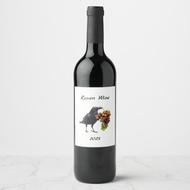 Raven Grapes Wine Labels (Front)