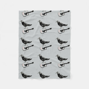 raven guitar song fleece blanket